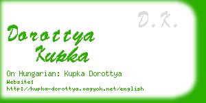 dorottya kupka business card